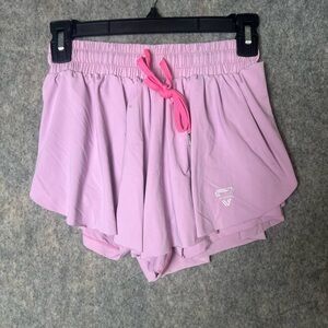 Luogongzi Women's Size Small Lavander‎ Flowy Running Shorts